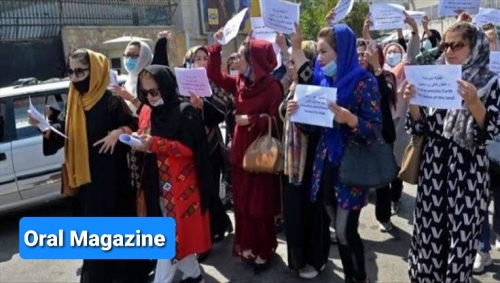 طالبان تظاهرات زنان در مقابل یوناما در کابل را با زور و خشونت متفرق کردند